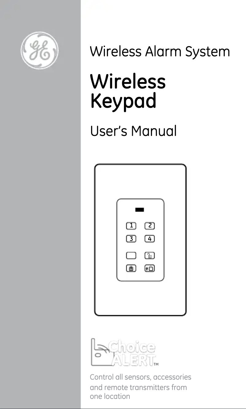 Image de la première page du manuel de l'appareil Choice Alert Wireless Keypad 45146