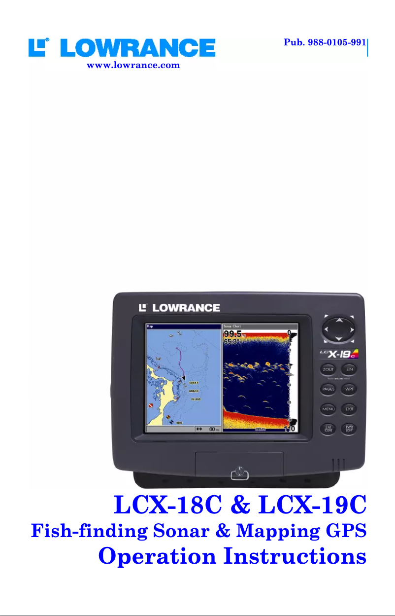 Image de la première page du manuel de l'appareil LCX-19C