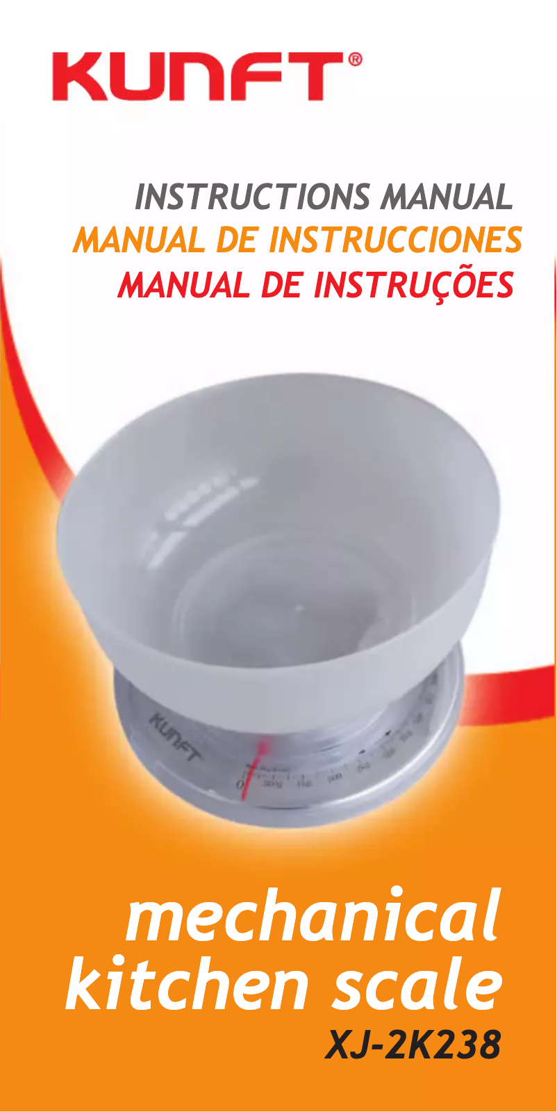 Page 1 of the manual User Manual Kunft XJ-2K238
