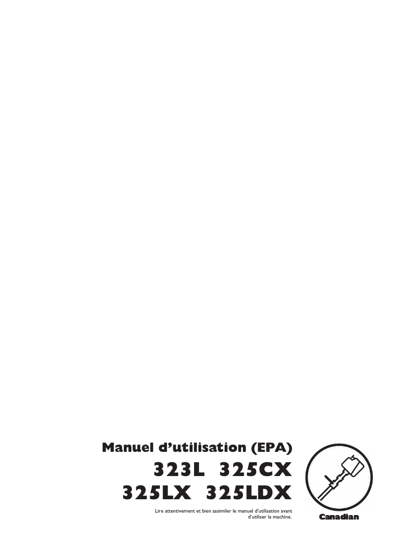 Image de la première page du manuel de l'appareil 323L