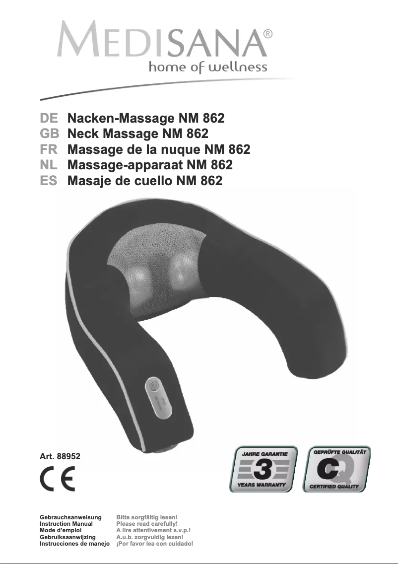 Image de la première page du manuel de l'appareil NM 862