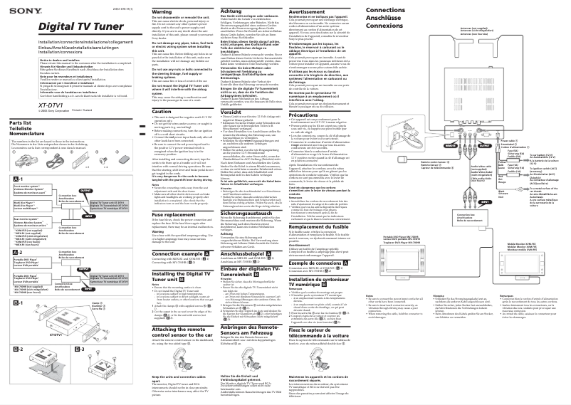 Page n°1 - Guide d'installation Sony XT-DTV1