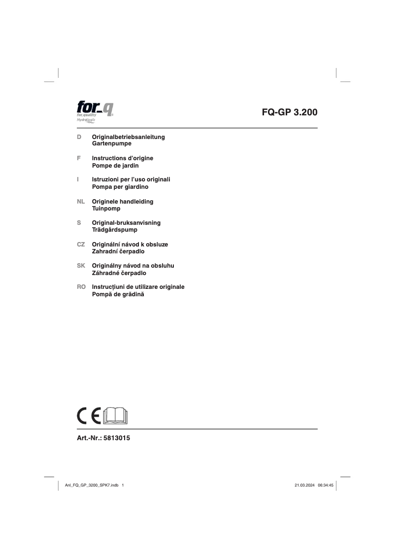 Page 1 de la notice Manuel utilisateur For_Q FQ-GP 3.200