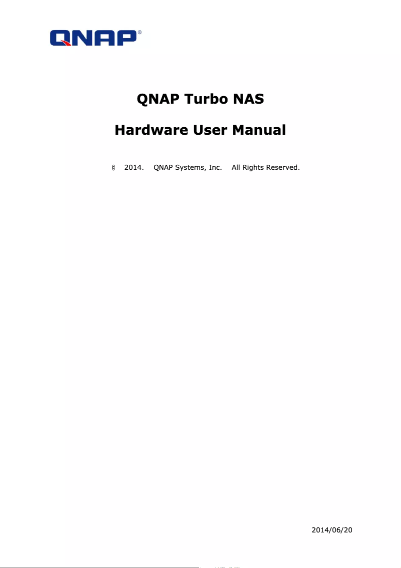 Page 1 de la notice Manuel utilisateur QNAP TVS-663