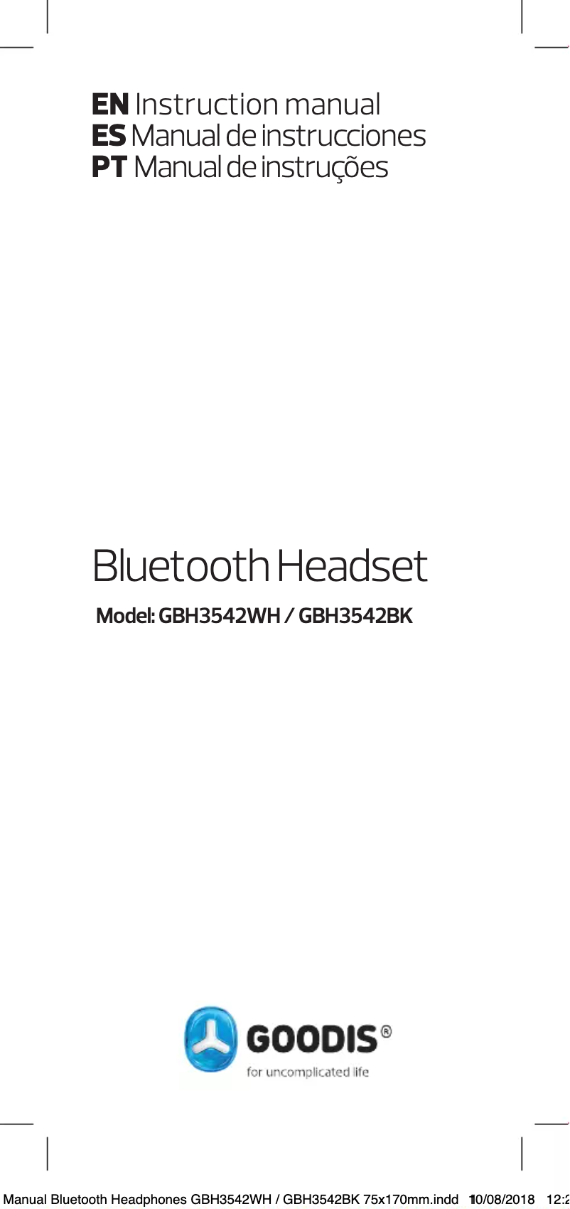 Page 1 de la notice Manuel utilisateur Goodis GBH3542WH