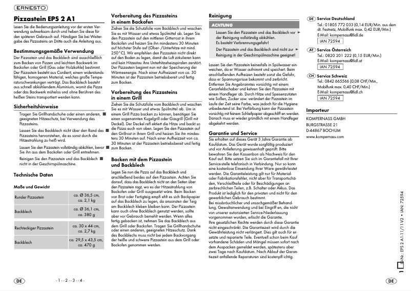 Imagen de la primera página del manual del dispositivo EPS 2 A1