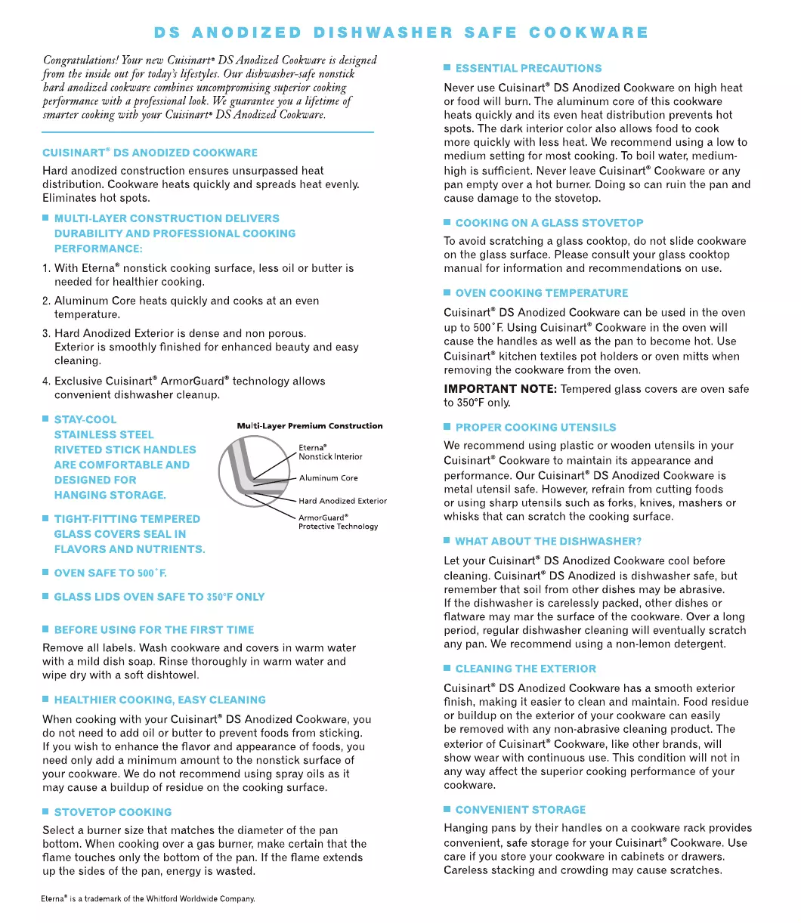 Page n°1 - Manuel utilisateur Cuisinart DSA22-30HP1