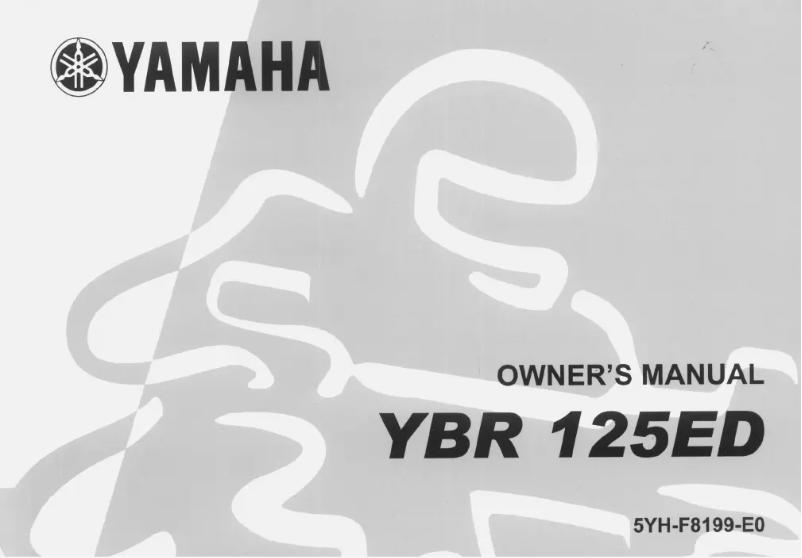 Page n°1 - Manuel utilisateur Yamaha YBR 125ED (2003)