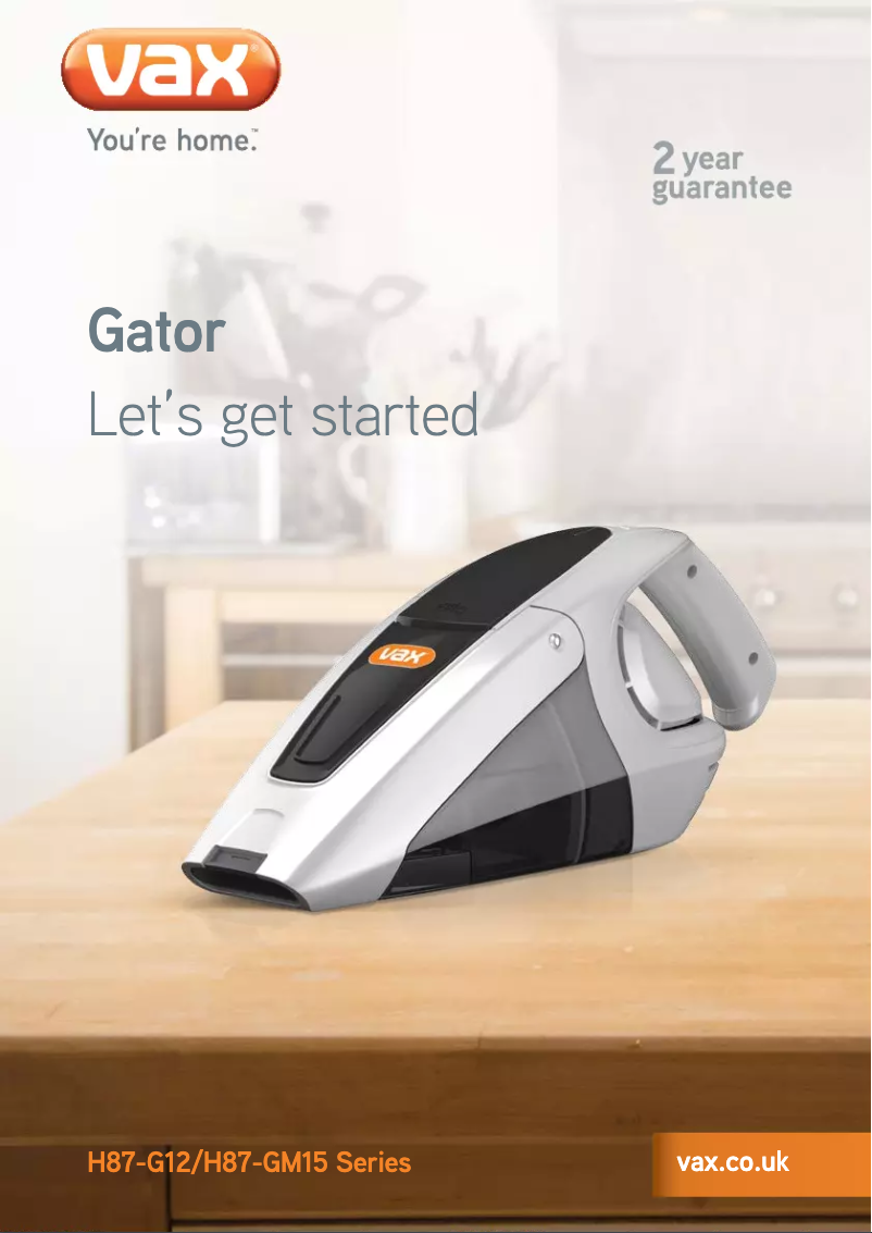Página 1 del manual Manual de usuario Vax Gator H87-G12