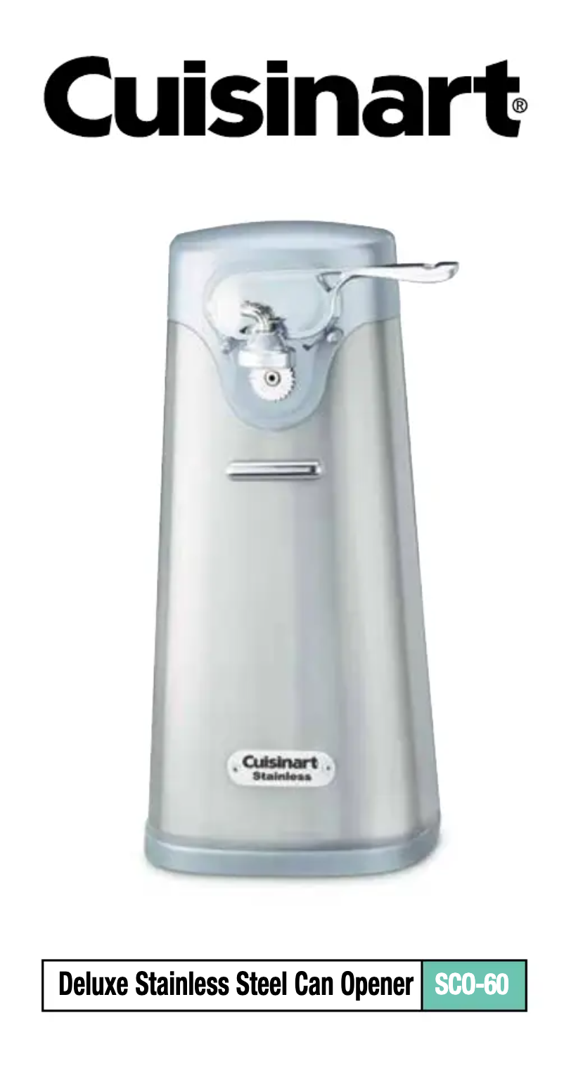 Page n°1 - Manuel utilisateur Cuisinart SCO-60