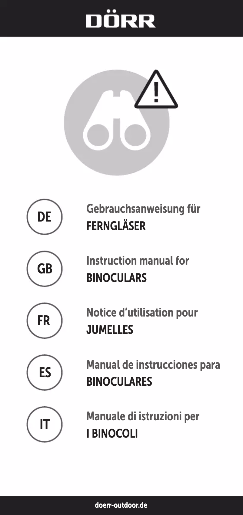 Page n°1 - Manuel utilisateur Dörr Puma 8x32