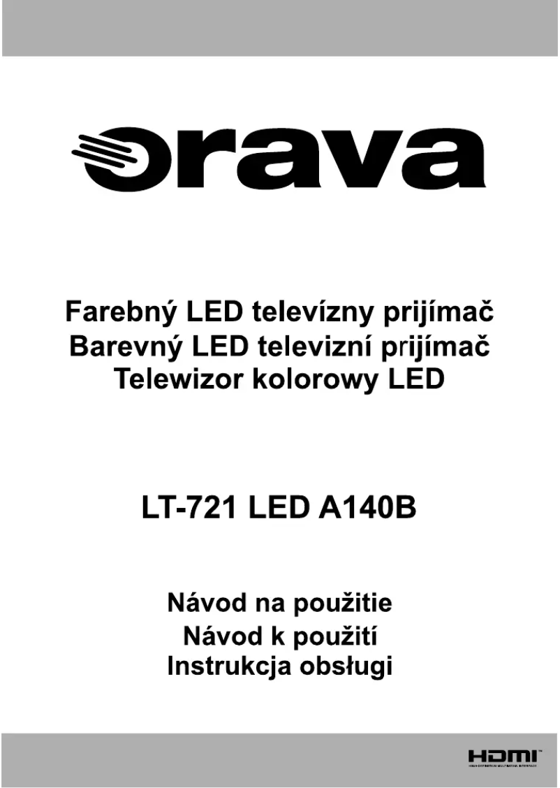Image de la première page du manuel de l'appareil LT-721 LED A140B
