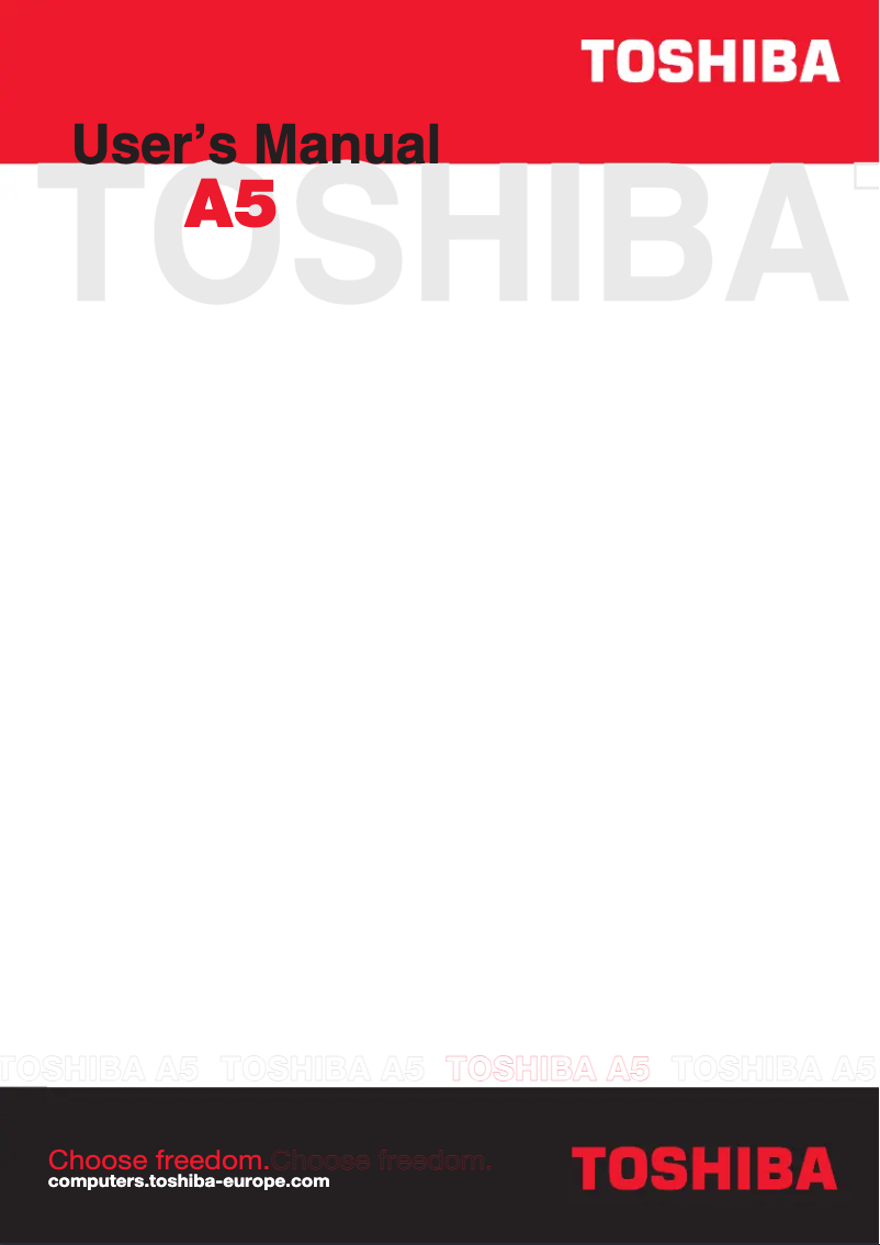 Image de la première page du manuel de l'appareil Tecra A5