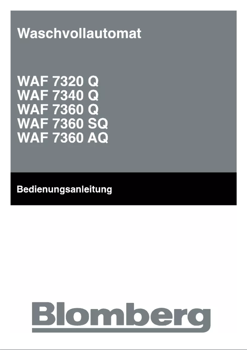 Image de la première page du manuel de l'appareil WAF 7320 Q