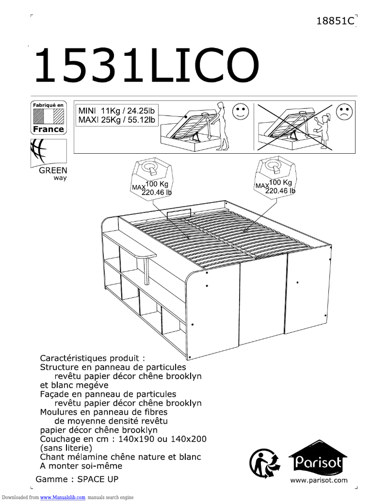 Image de la première page du manuel de l'appareil 1531LICO