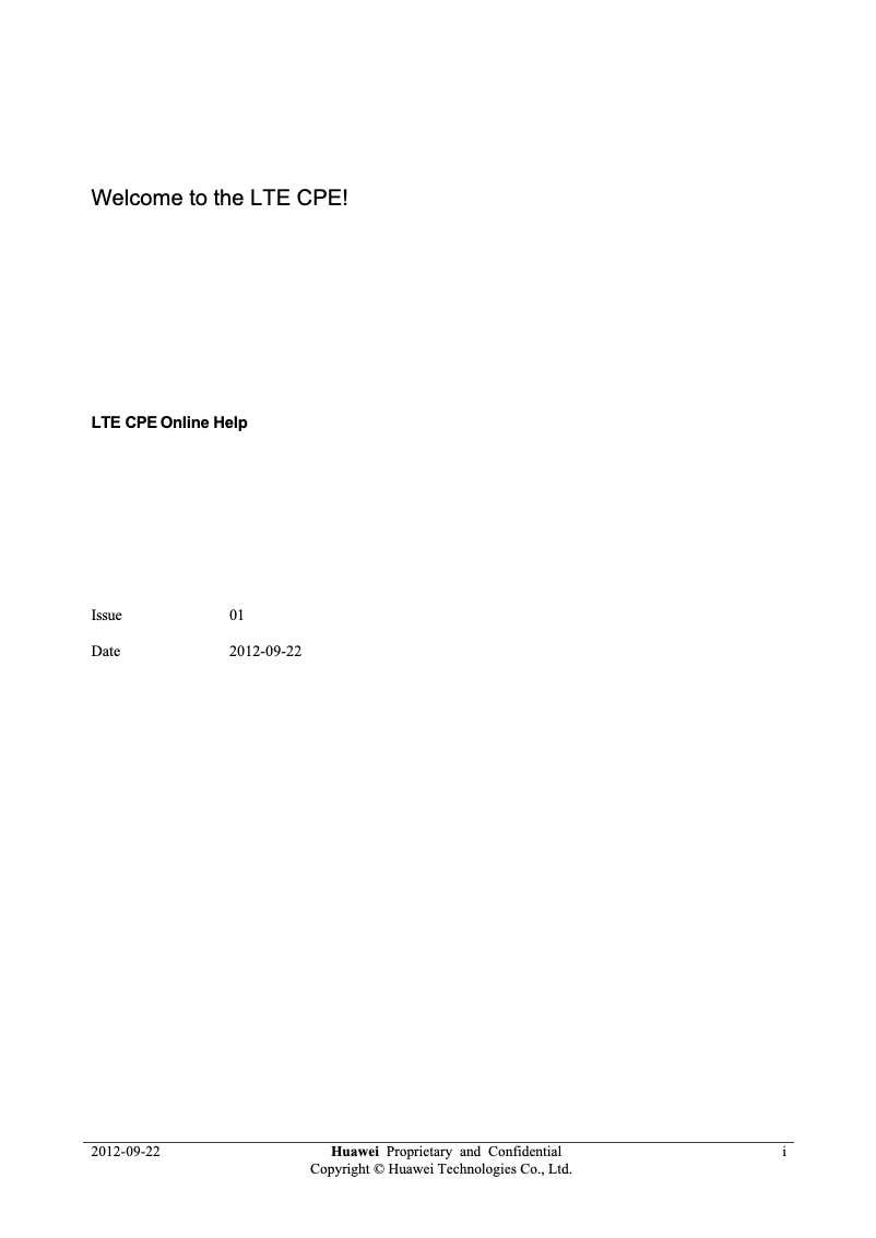 Image de la première page du manuel de l'appareil E5172s-920