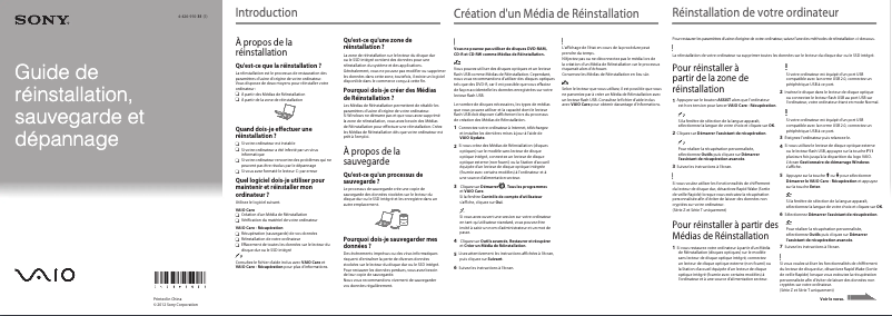 Image de la première page du manuel de l'appareil SVE1511J1EW