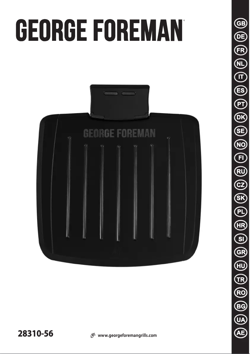 Page 1 de la notice Manuel utilisateur George Foreman Grill Immersa 28310-56