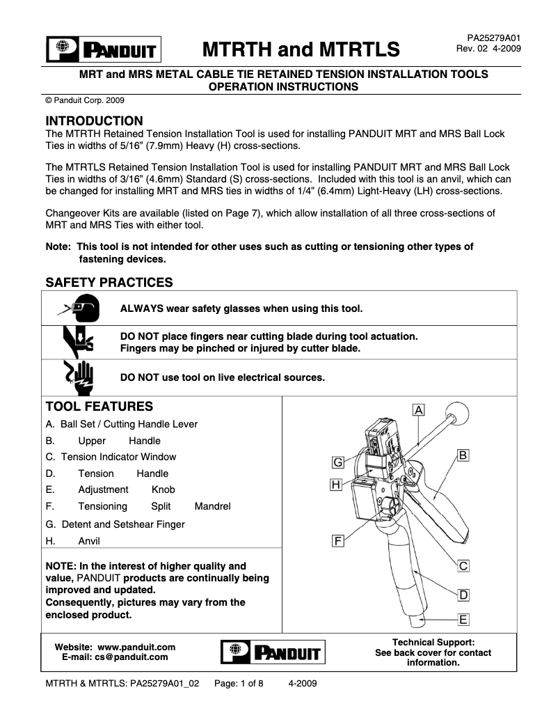 Image de la première page du manuel de l'appareil MTRTH