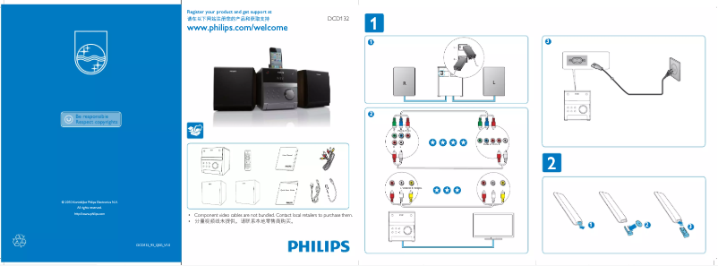 Página 1 del manual Guía de inicio rápido Philips DCD132