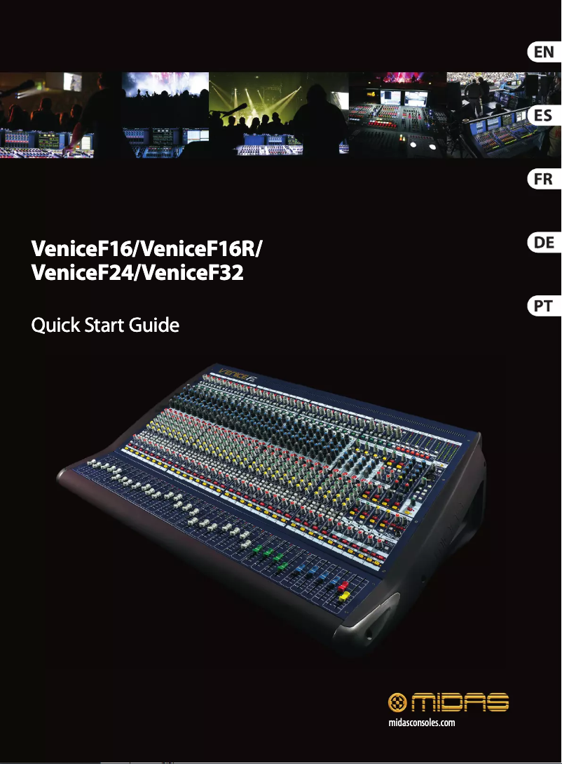 Página 1 del manual Guía de inicio rápido Midas Venice F24