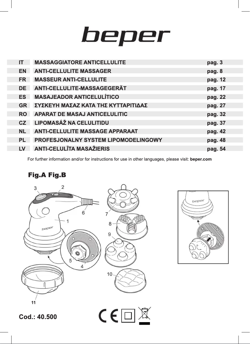 Image de la première page du manuel de l'appareil 40.500