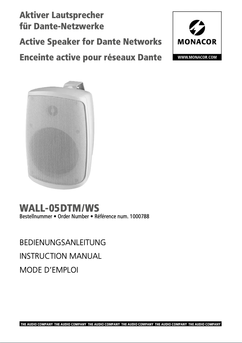 Page 1 de la notice Manuel utilisateur Monacor WALL-05DTM/WS