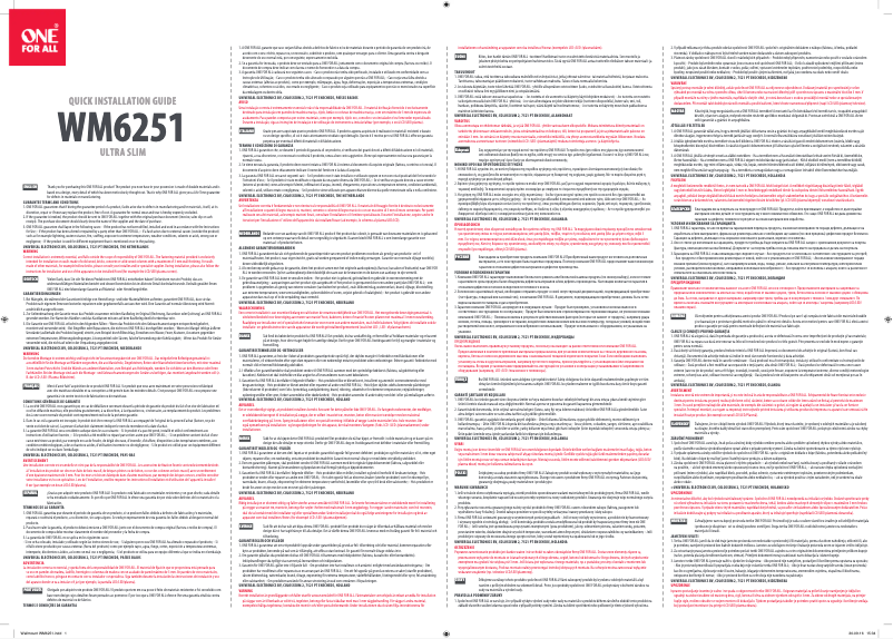 Page n°1 - Manuel utilisateur One for all WM6251