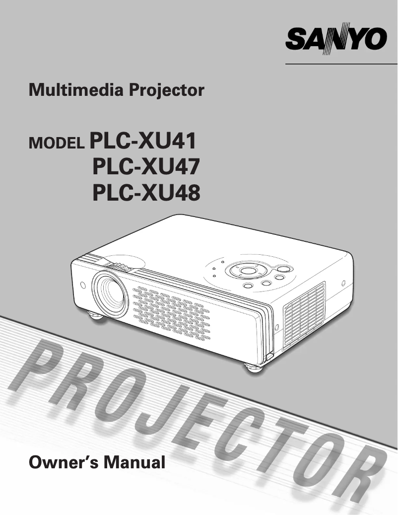 Page n°1 - Manuel utilisateur Sanyo PLC-XU48