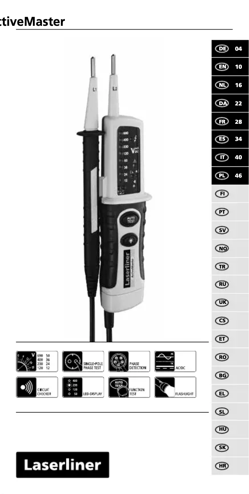 Image de la première page du manuel de l'appareil ActiveMaster
