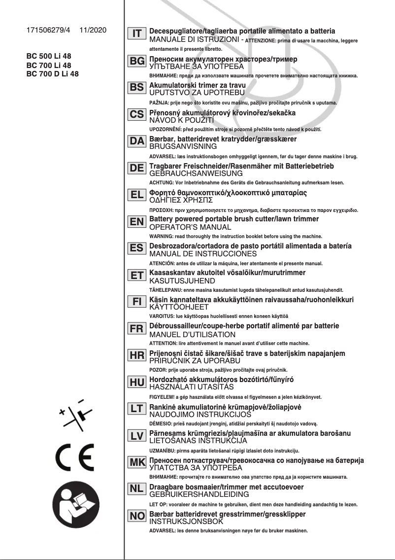 Page n°1 - Manuel utilisateur Stiga BC 500e