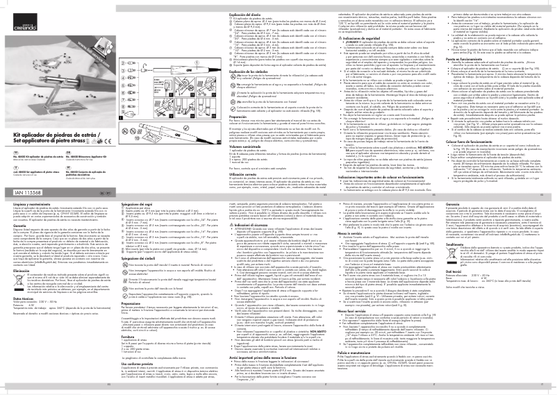 Page n°1 - Manuel utilisateur Crelando IAN 115568