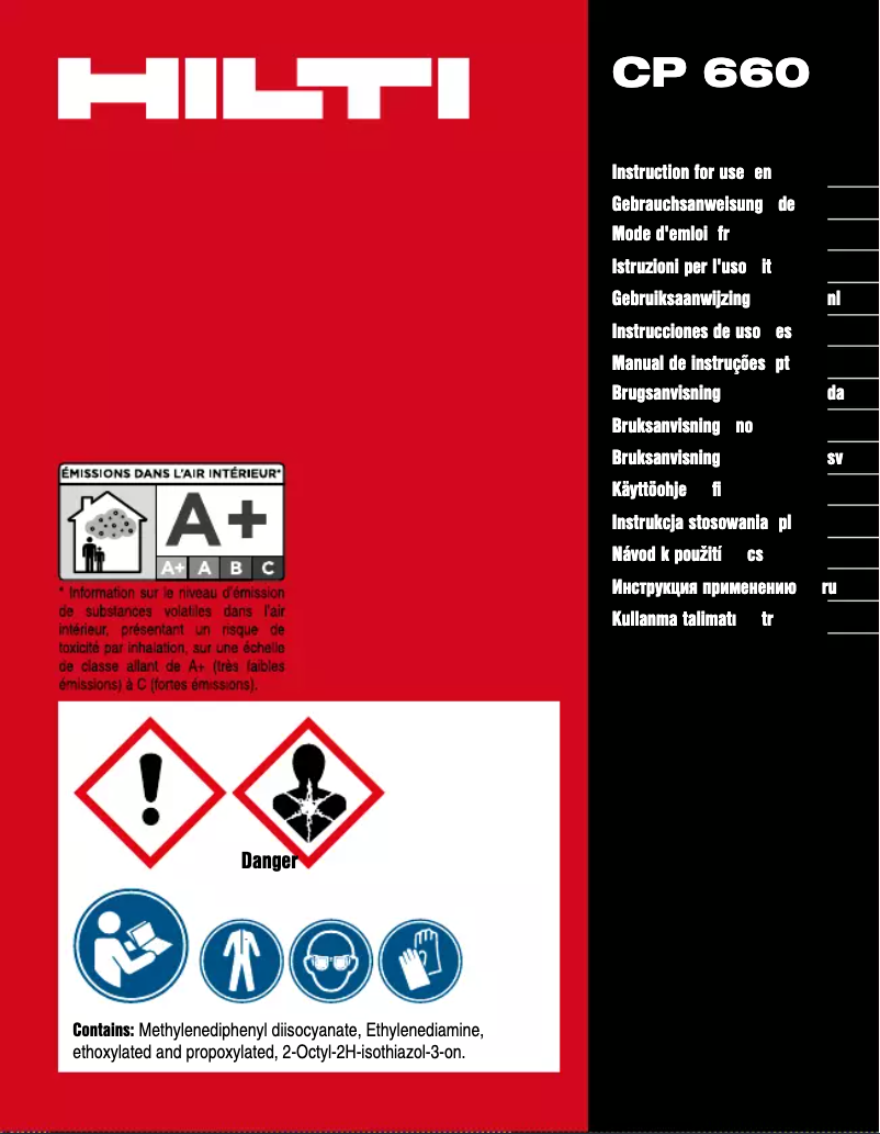 Página 1 del manual Instrucciones / montaje Hilti CP 660
