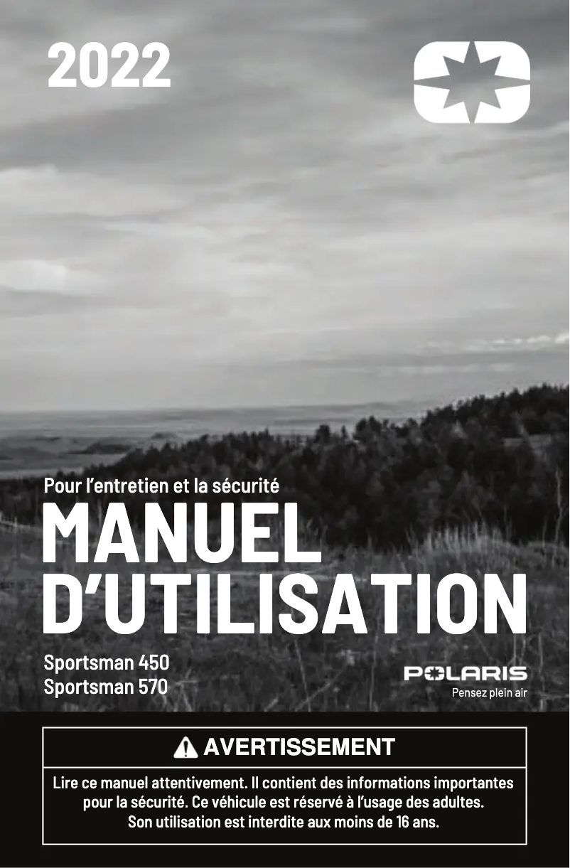 Image de la première page du manuel de l'appareil Sportsman 570 (2022)
