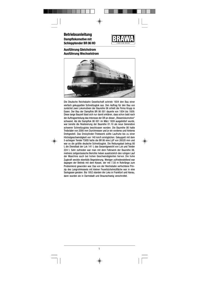 Image de la première page du manuel de l'appareil 40212 BR 06 (HO)