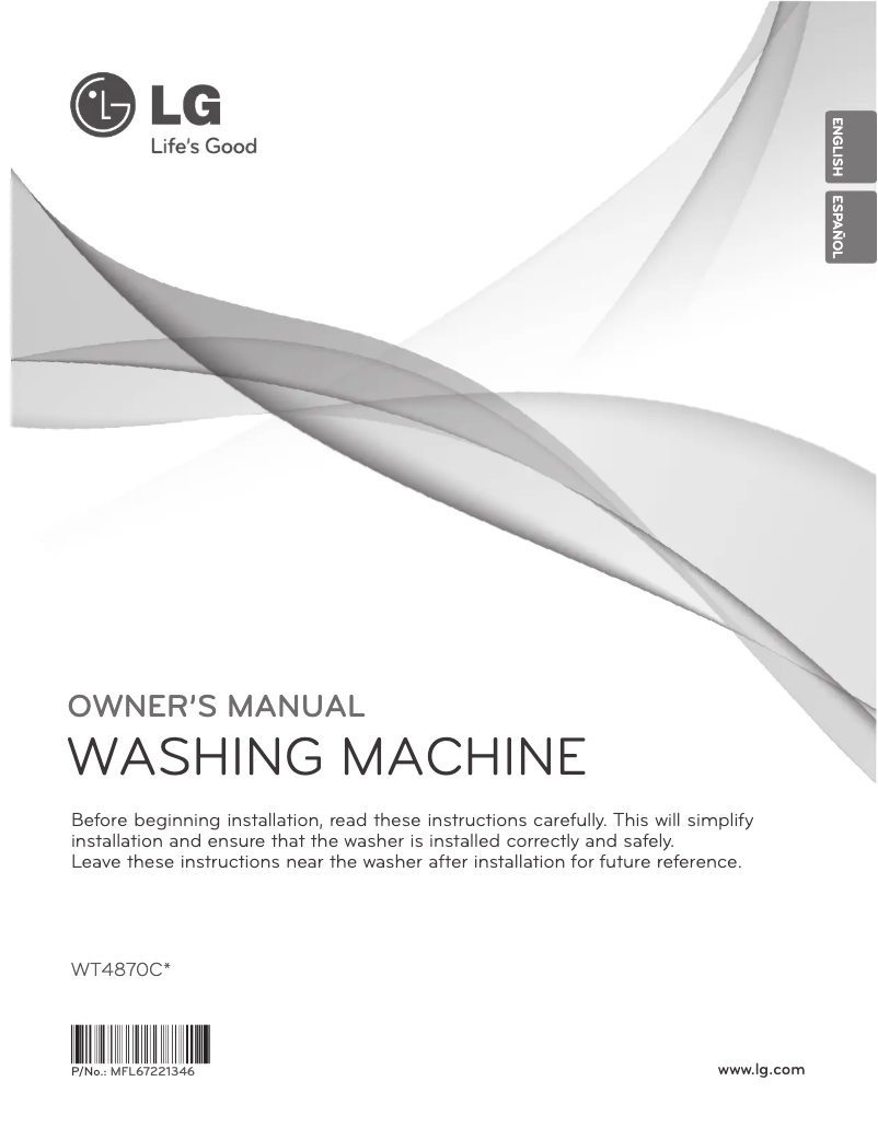 Image de la première page du manuel de l'appareil WT4870CW