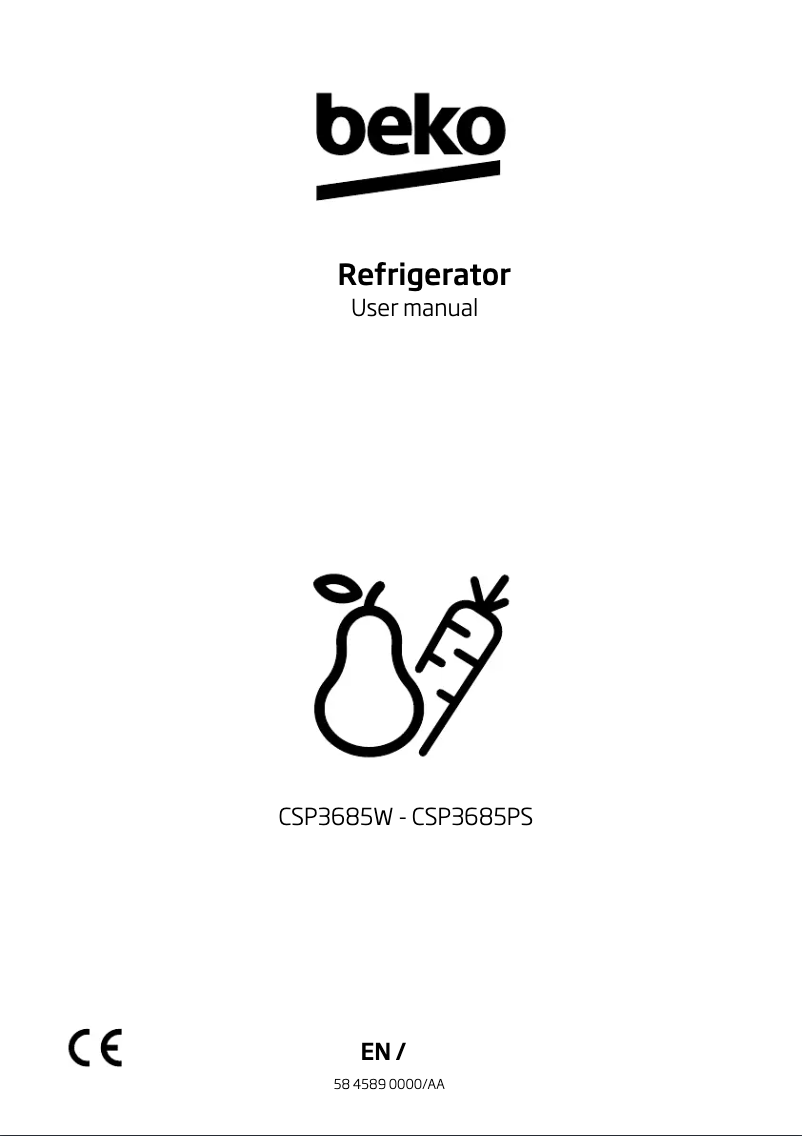 Page n°1 - Manuel utilisateur Beko CSP3685