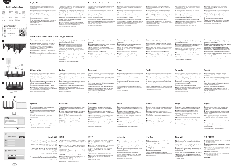 Page 1 de la notice Manuel utilisateur Cudy P5