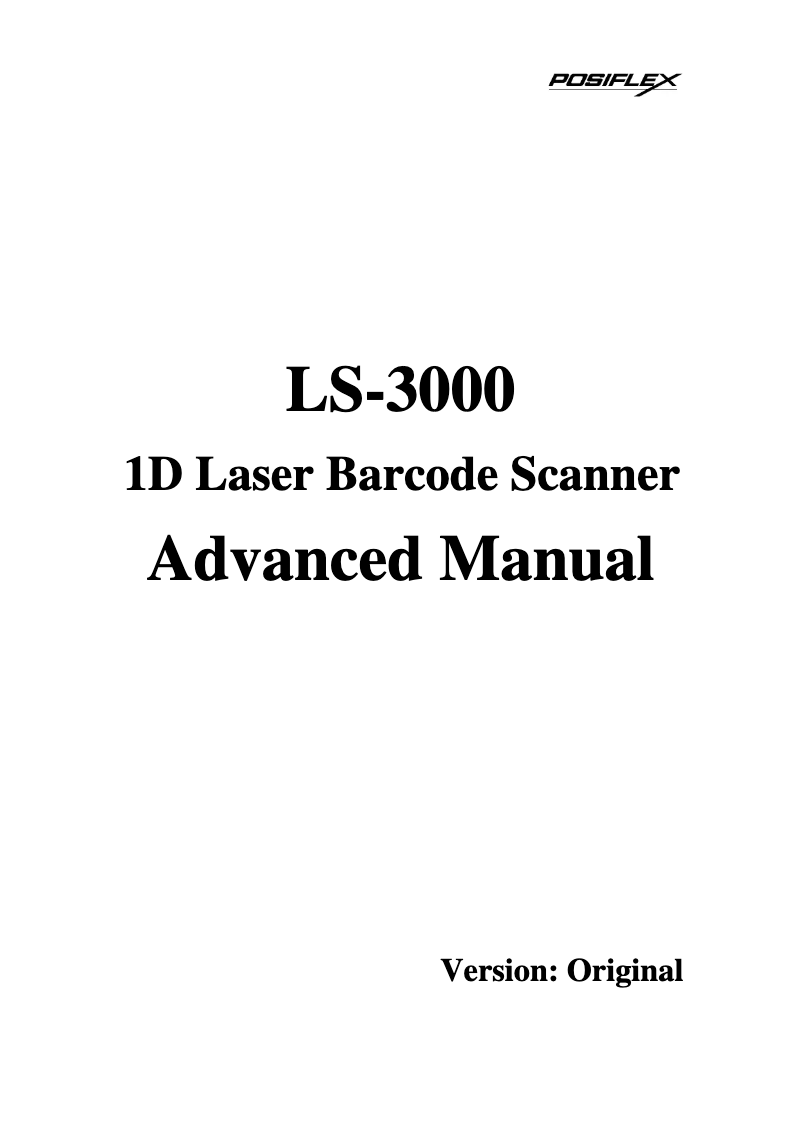 Page 1 de la notice Manuel utilisateur Posiflex LS-3000U