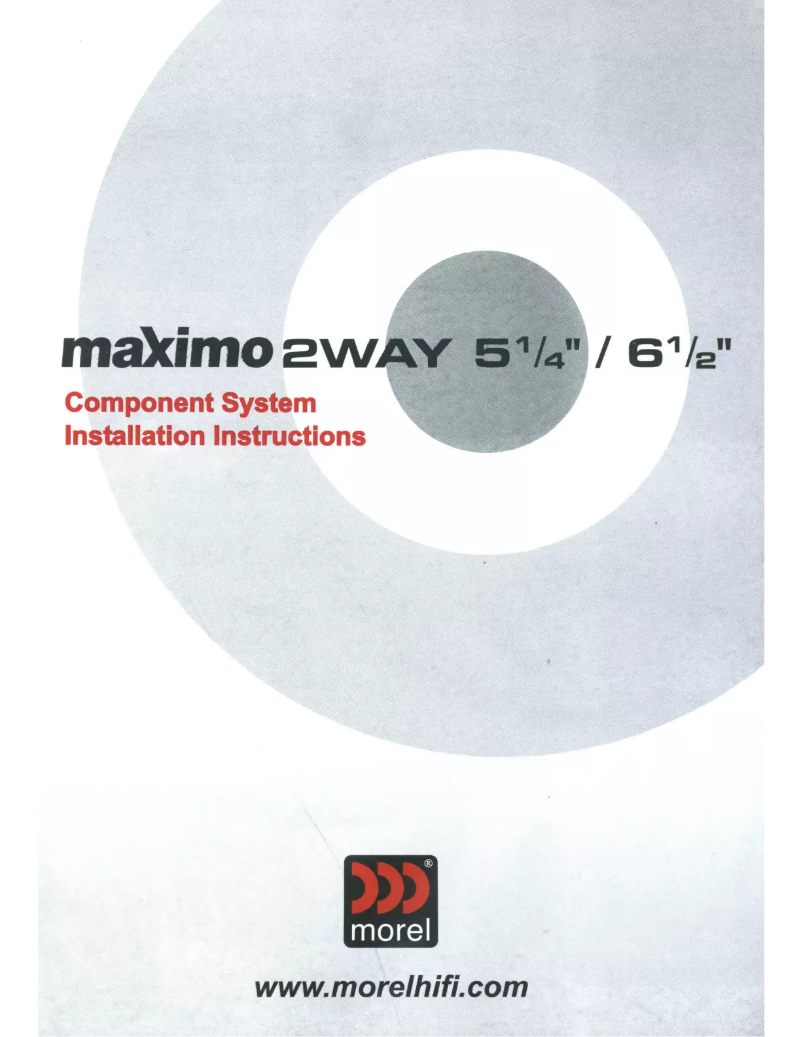 Page 1 de la notice Manuel utilisateur Morel Maximo 5