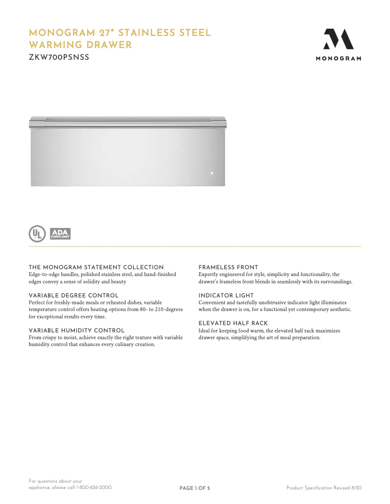 Image de la première page du manuel de l'appareil ZKW700PSNSS