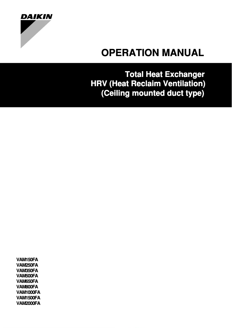 Page 1 de la notice Manuel utilisateur Daikin BRC301B61