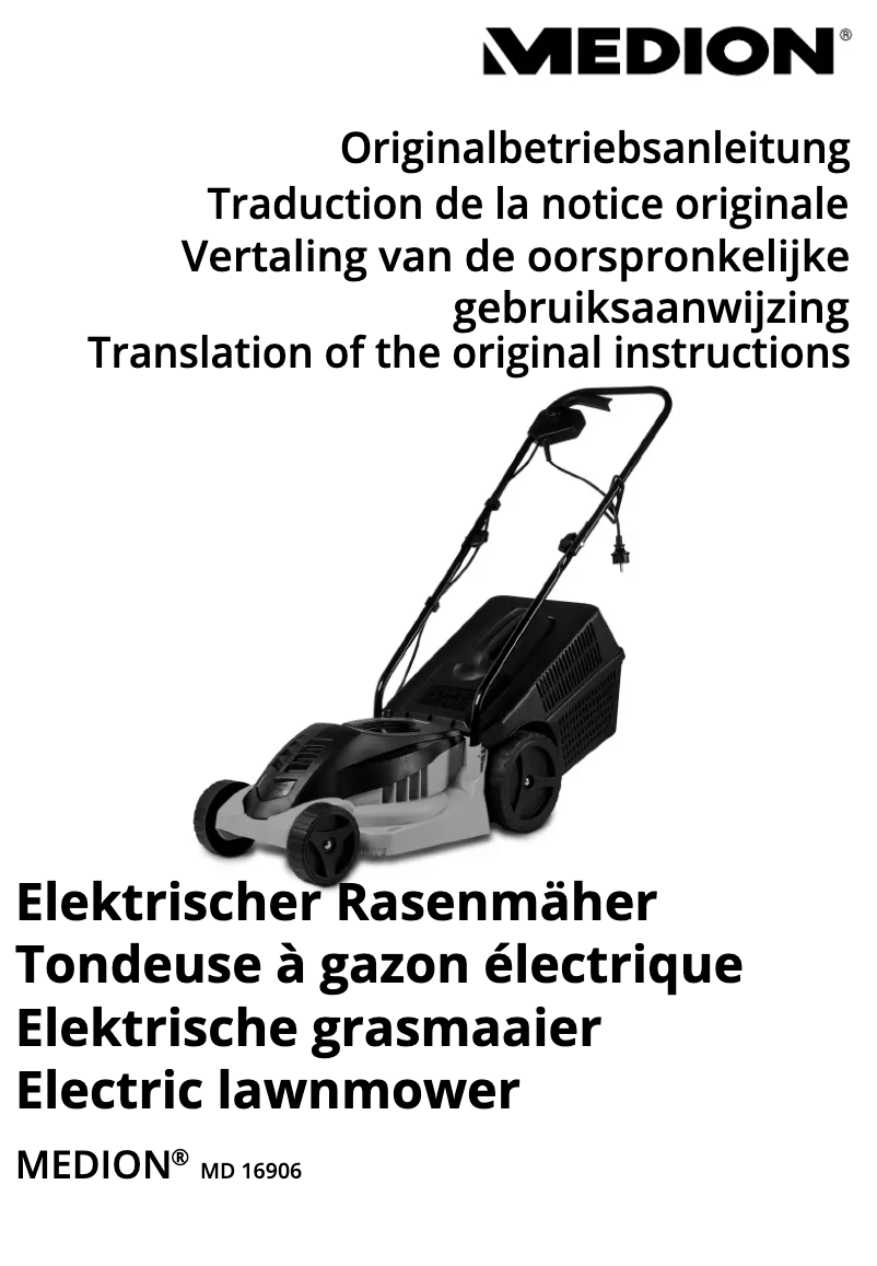 Page 1 de la notice Manuel utilisateur Medion MD 16906