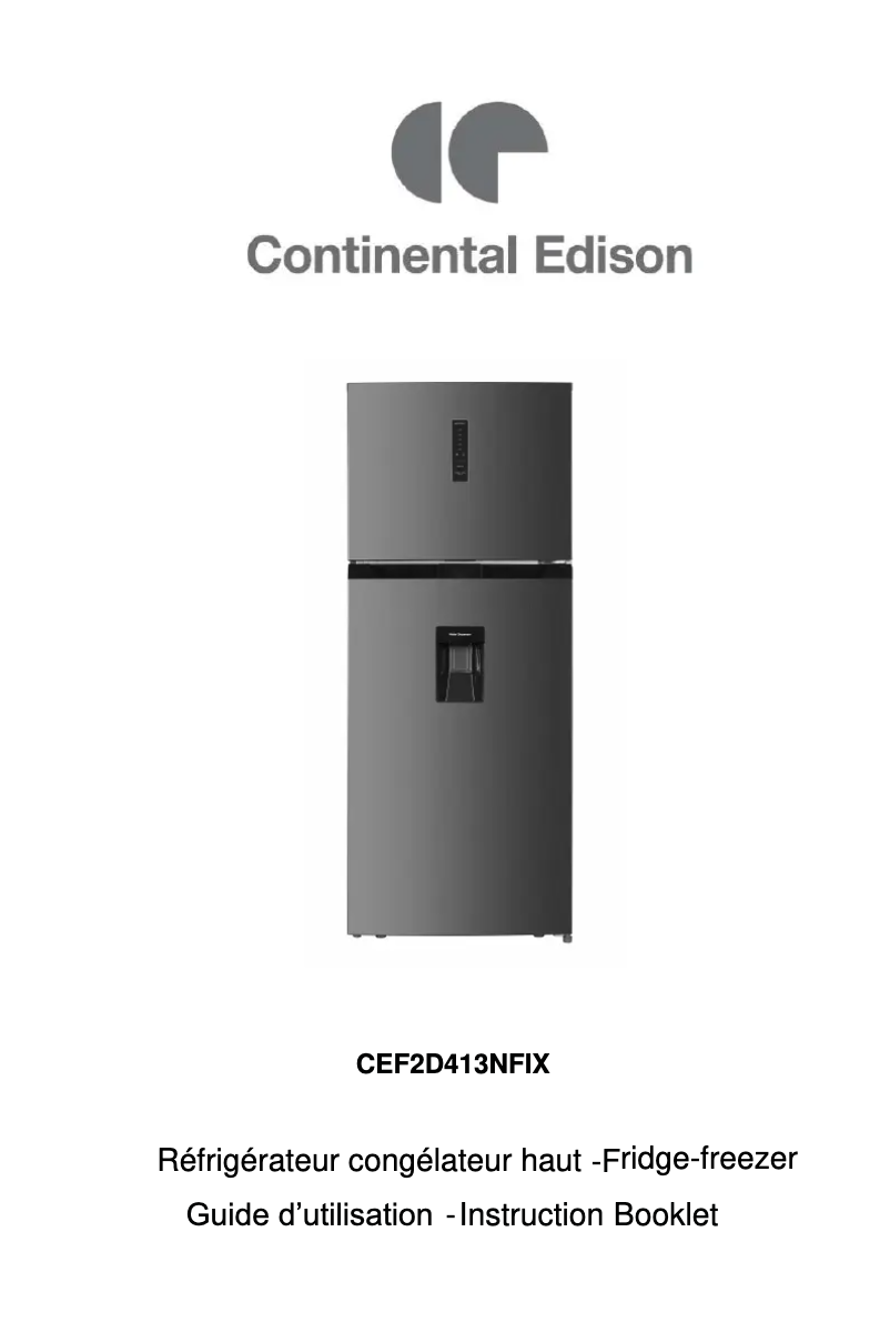 Page n°1 - Manuel utilisateur Continental Edison CEF2D413NFIX