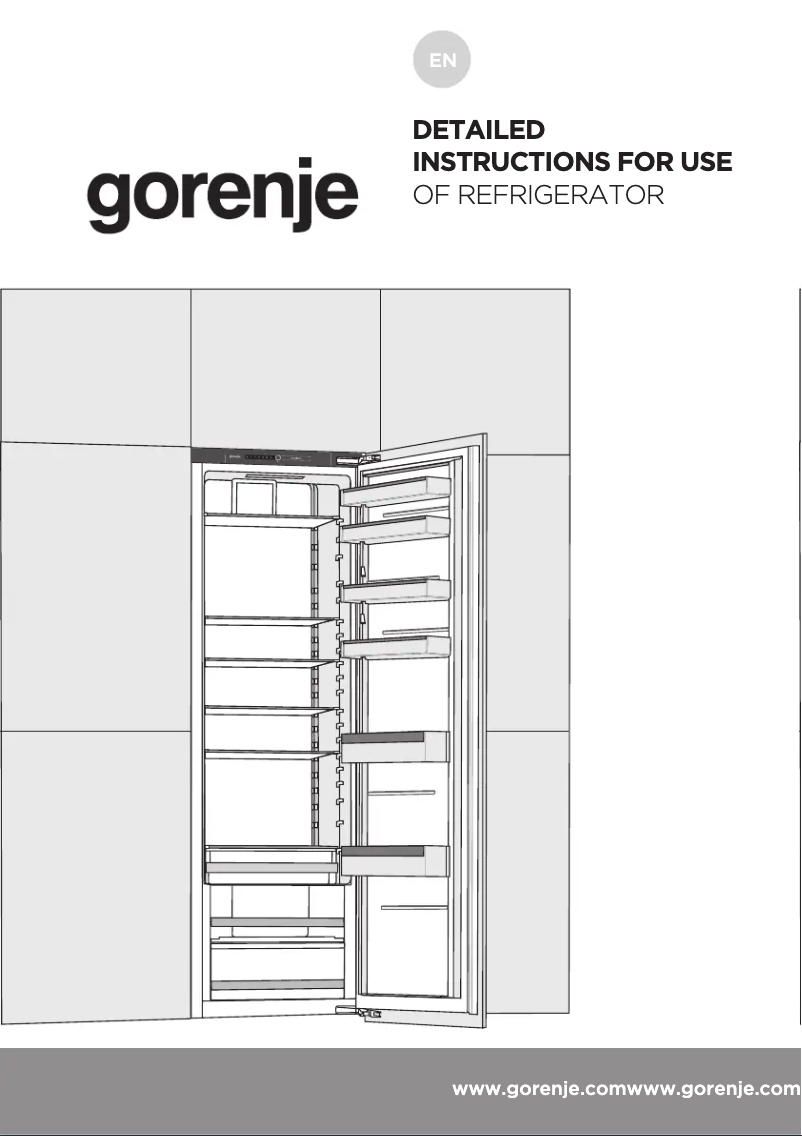 Page n°1 - Manuel utilisateur Gorenje RI5182A1UK