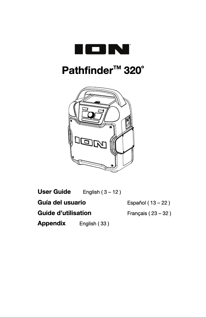Page n°1 - Manuel utilisateur ION Pathfinder 320