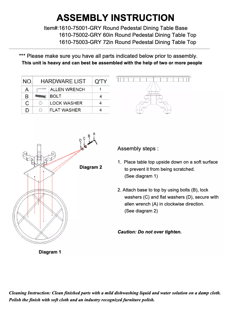 Page 1 de la notice Manuel utilisateur Hooker 1610-75001-GRY
