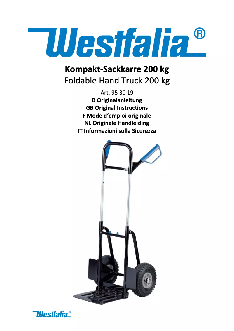 Image de la première page du manuel de l'appareil 953019