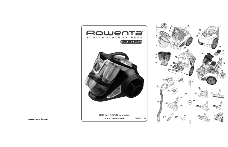 Page n°1 - Manuel utilisateur Rowenta Silence Force Extreme Multi-Cyclonic RO8223