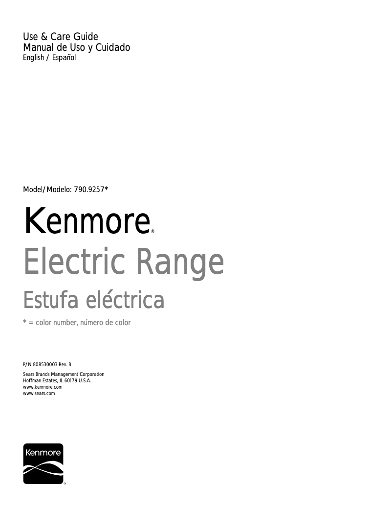 Página 1 del manual Manual de usuario Kenmore 790.92573